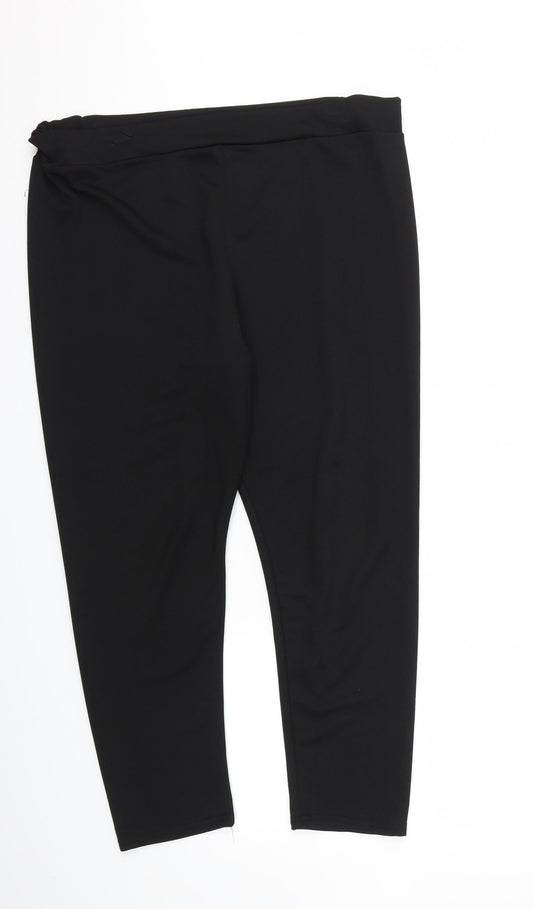 Womens UK Size 16 Preworn Regular Fit  Black Trousers