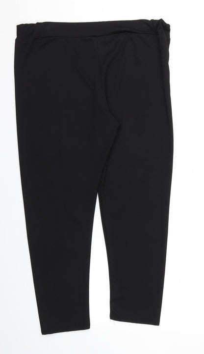 Womens UK Size 16 Preworn Regular Fit  Black Trousers