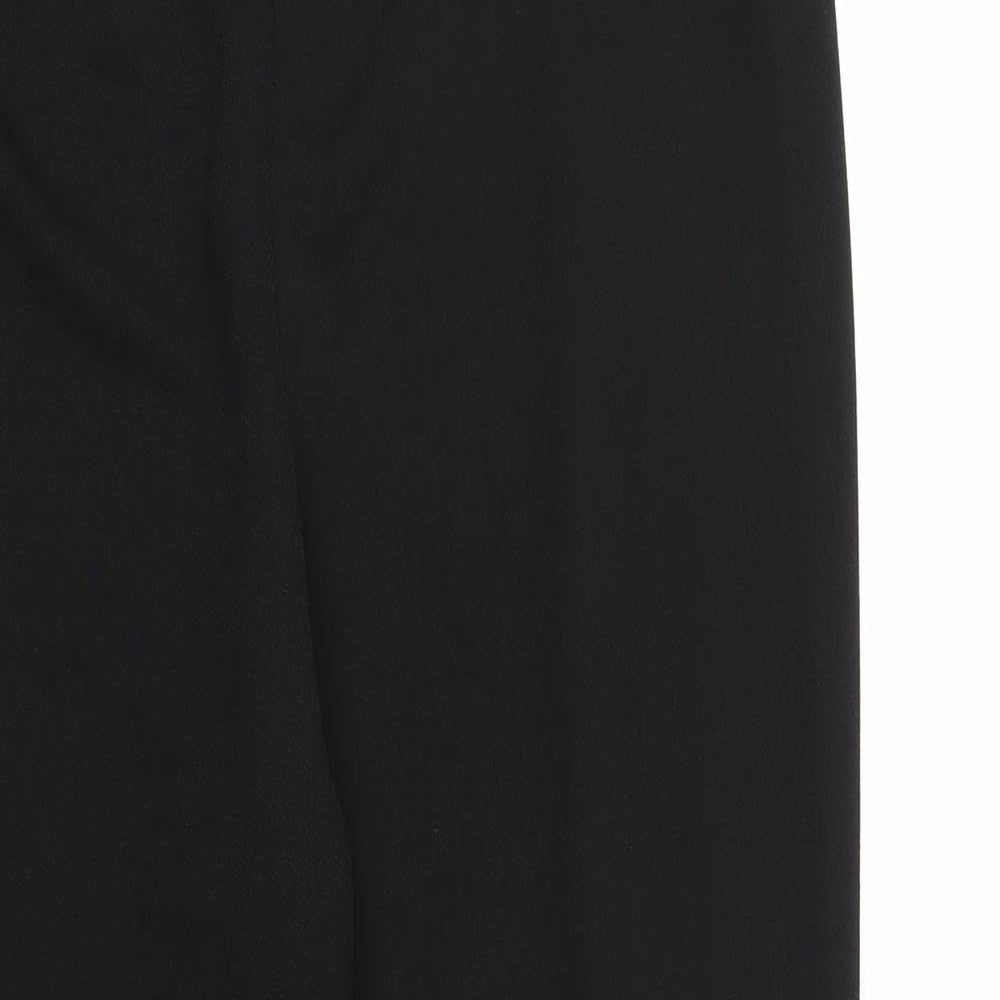 Womens UK Size 16 Preworn Regular Fit  Black Trousers
