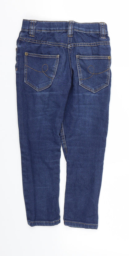 DENIM &CO  Girls Blue   Straight Jeans Size 4-5 Years