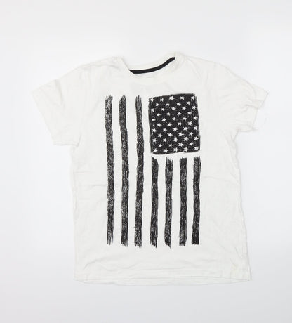 Primark Boys White   Jersey T-Shirt Size 10 Years