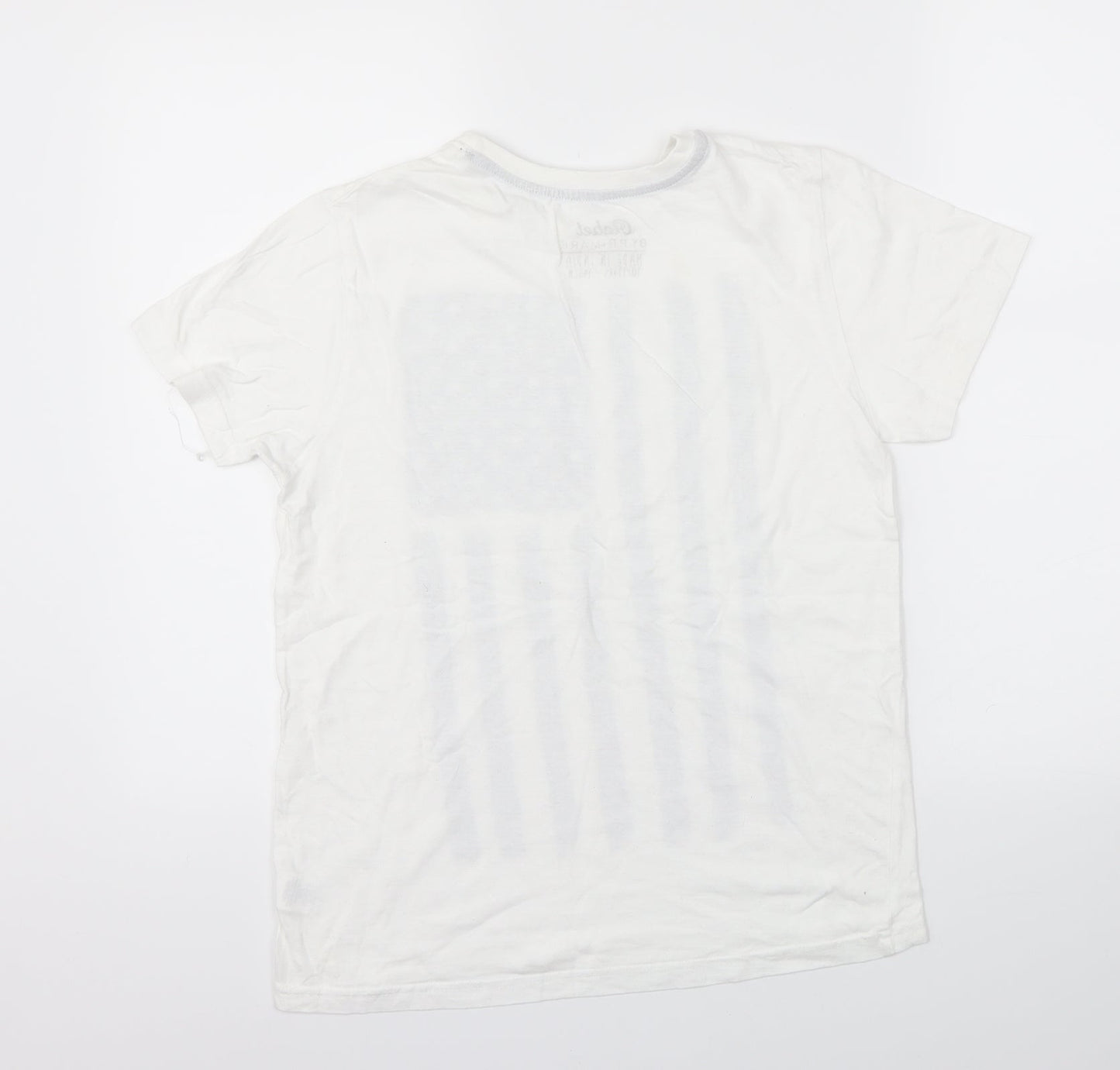 Primark Boys White   Jersey T-Shirt Size 10 Years