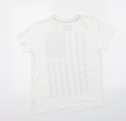 Primark Boys White   Jersey T-Shirt Size 10 Years