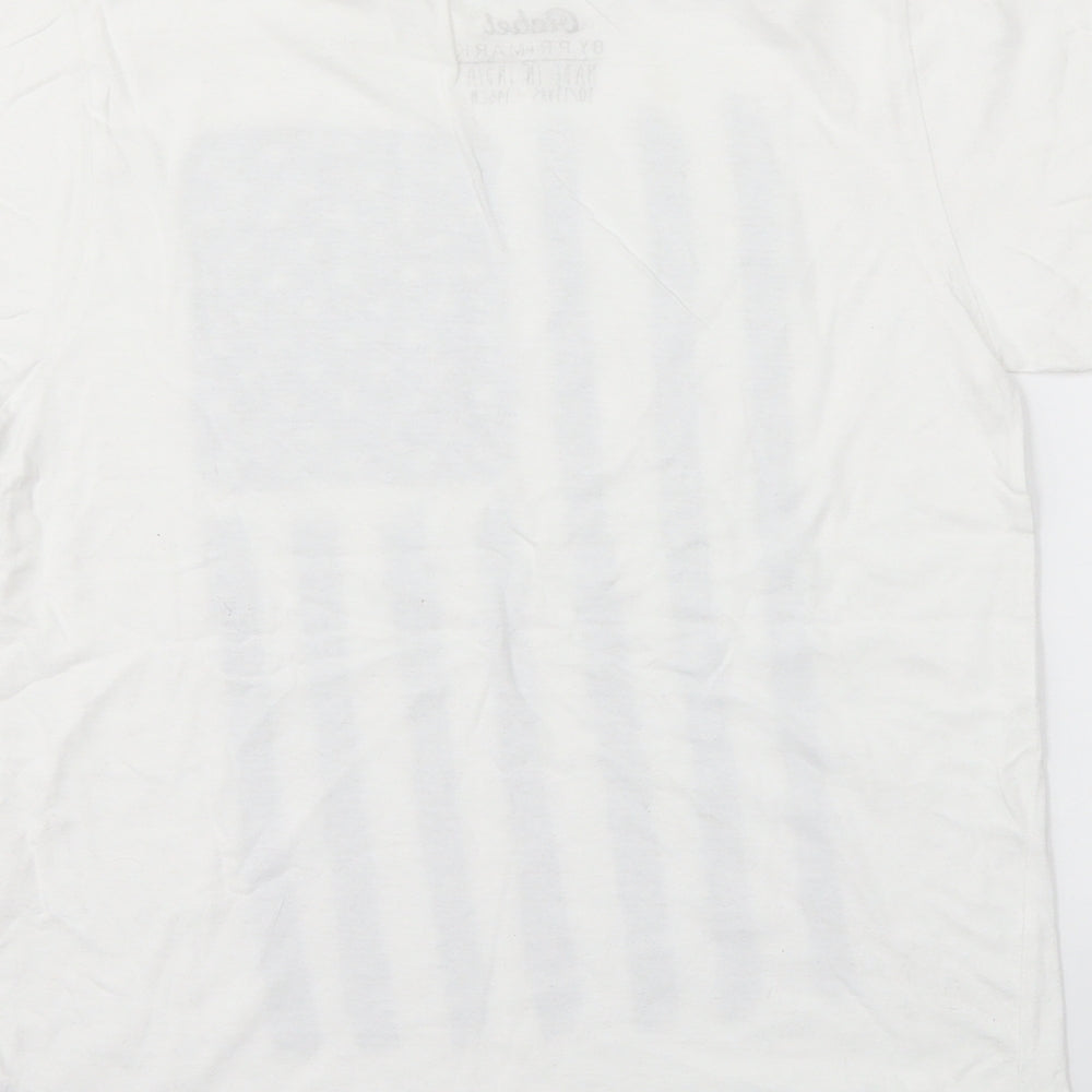 Primark Boys White   Jersey T-Shirt Size 10 Years