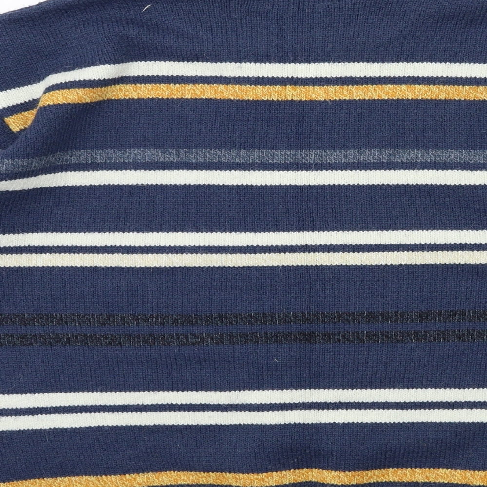 AFM Mens Blue Striped  Pullover Jumper Size M