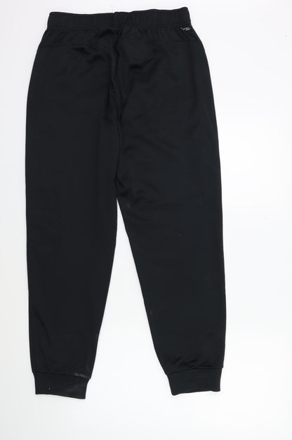 Mens UK Size M VICTOR Regular Fit Sweatpants Black Trousers