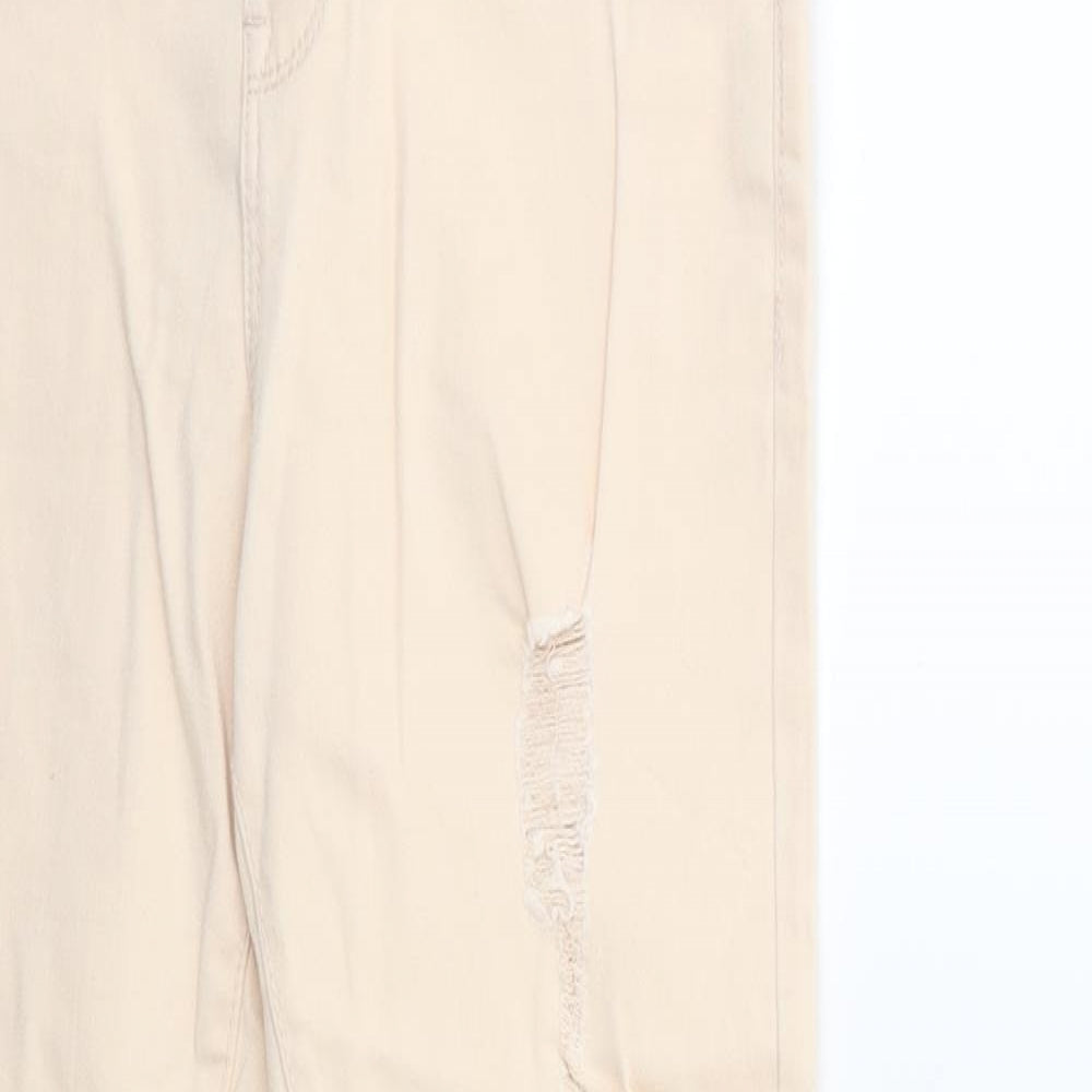 Denim & Co. Girls Beige  Denim Skinny Jeans Size 10-11 Years