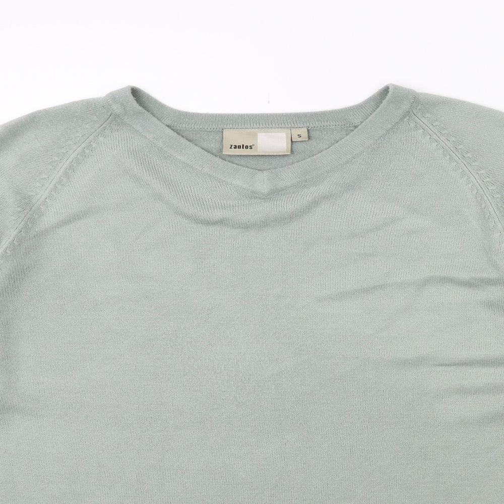 zantos Mens Green  Knit Pullover Jumper Size S