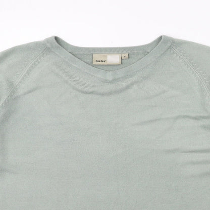 zantos Mens Green  Knit Pullover Jumper Size S