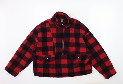 Primark Womens Red Check Flannel Jacket  Size 10