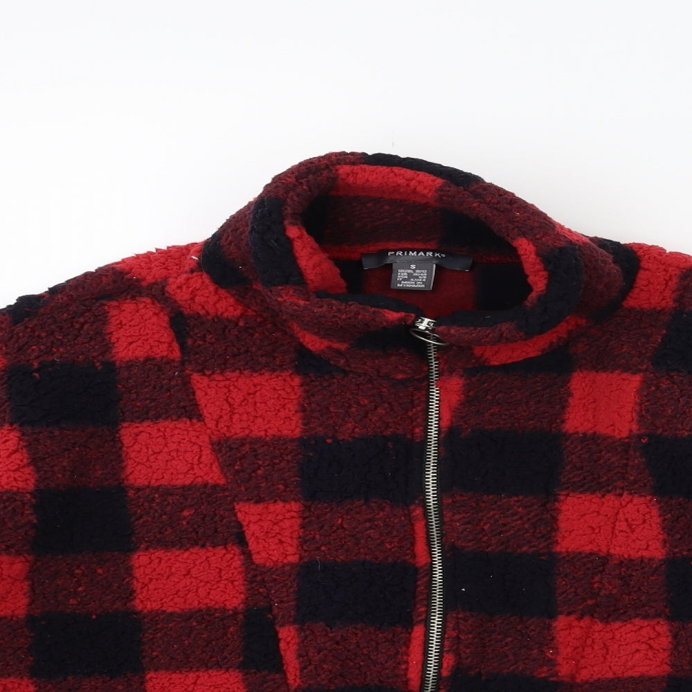 Primark Womens Red Check Flannel Jacket  Size 10