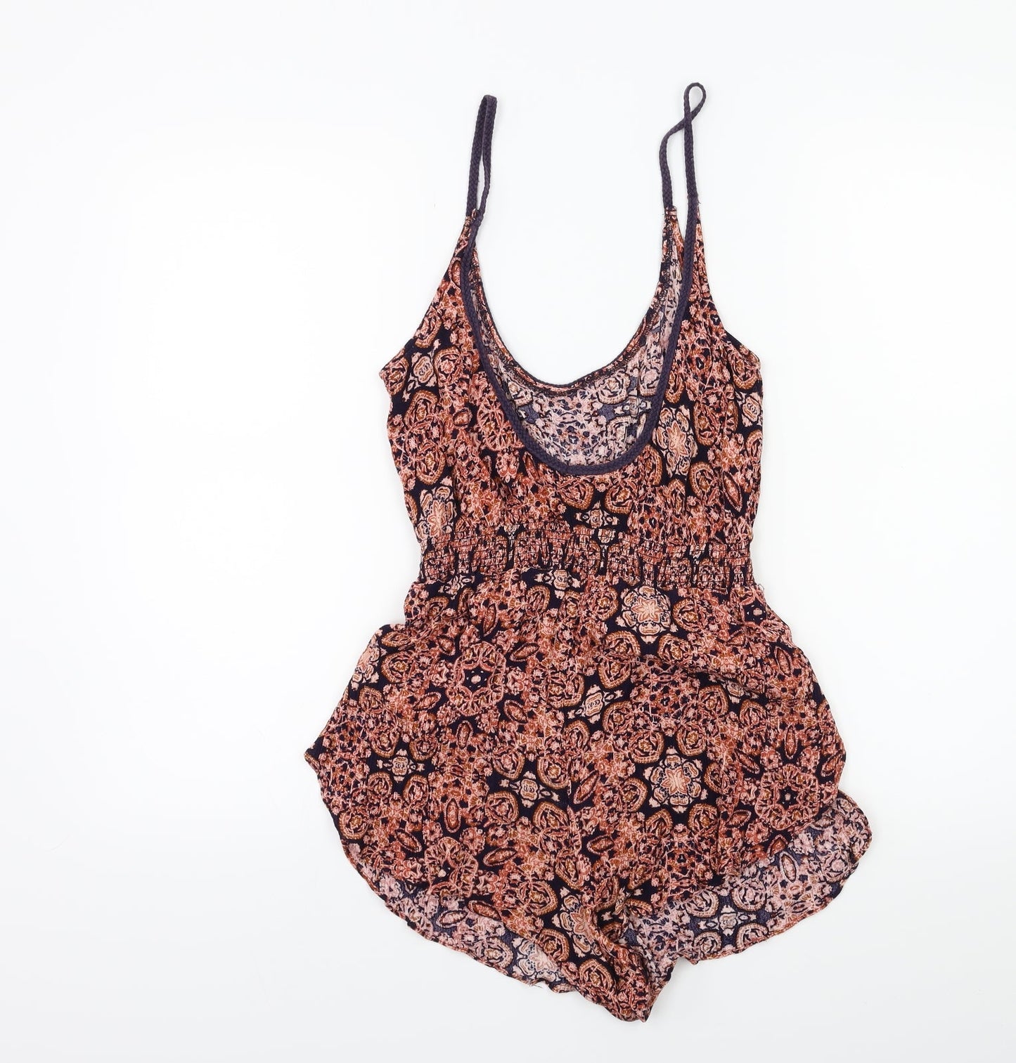 Ecote Womens Red Floral  Playsuit One-Piece Size S