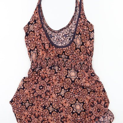 Ecote Womens Red Floral  Playsuit One-Piece Size S