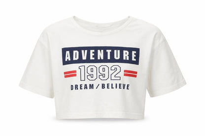Front view of H&M girls’ white basic t-shirt, size 9-10, years