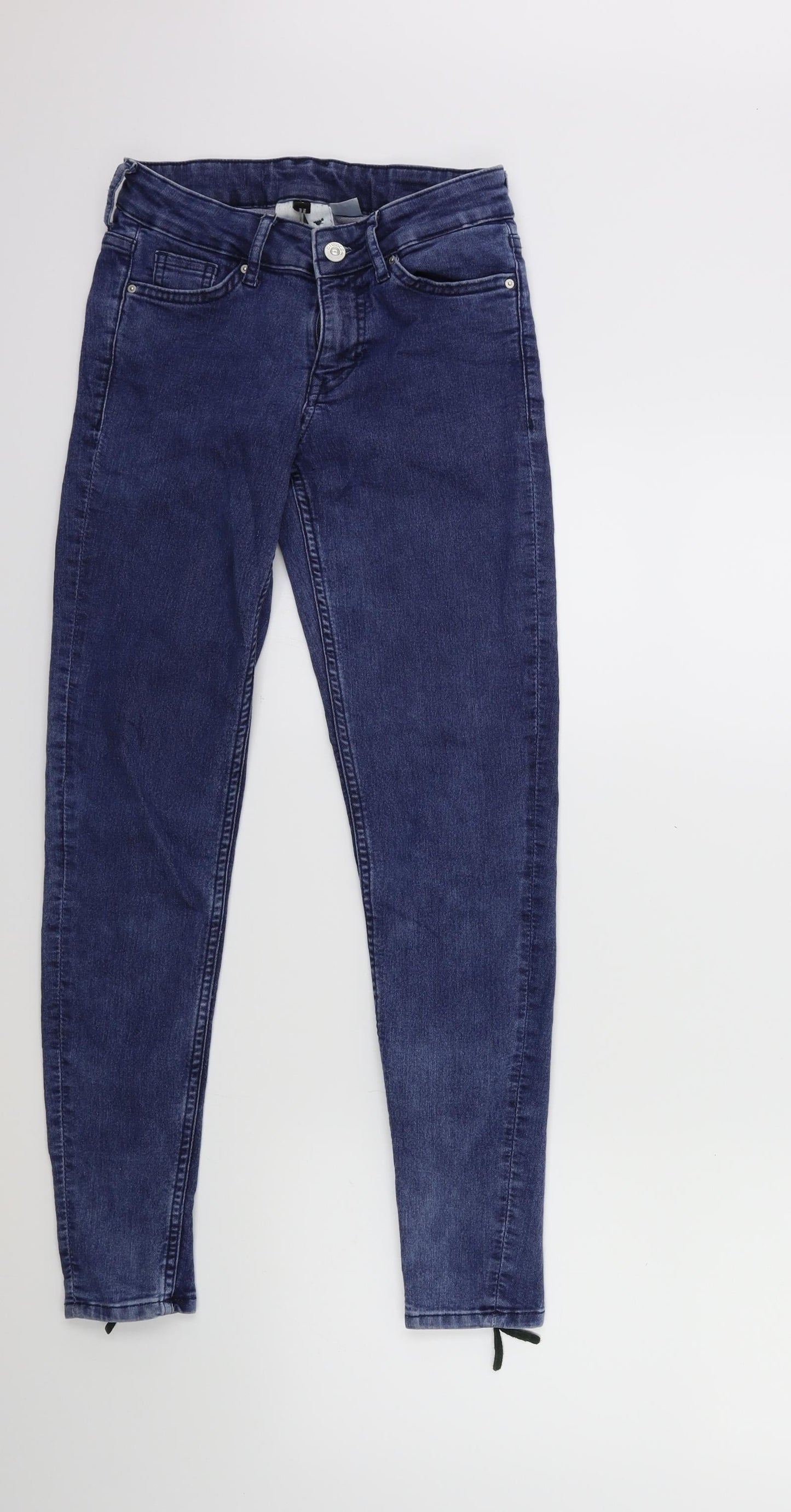 Womens UK Size 6 H&M Regular Fit Skinny Blue Jeans