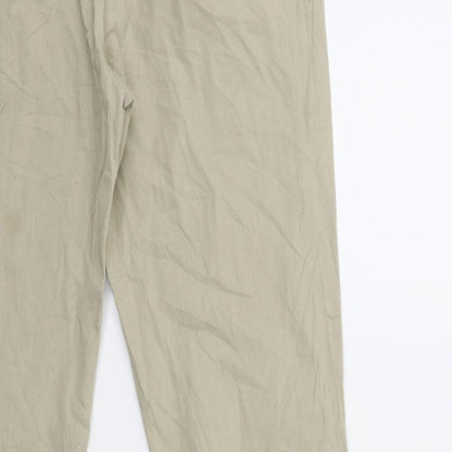 Womens UK Size 10 Papaya Regular Fit  Beige Trousers