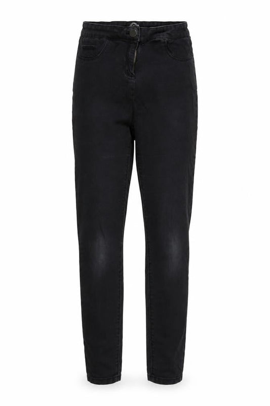 Front view of Matalan women’s black denim skinny jeans, size UK 10, 28-inch leg