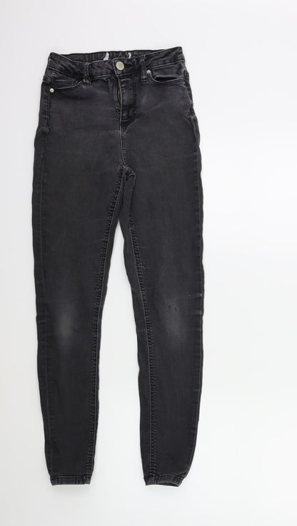 Missguided Womens Black  Denim Skinny Jeans Size 8 L27 in
