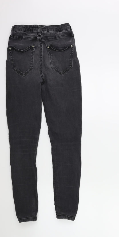 Missguided Womens Black  Denim Skinny Jeans Size 8 L27 in