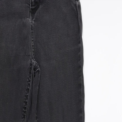 Missguided Womens Black  Denim Skinny Jeans Size 8 L27 in