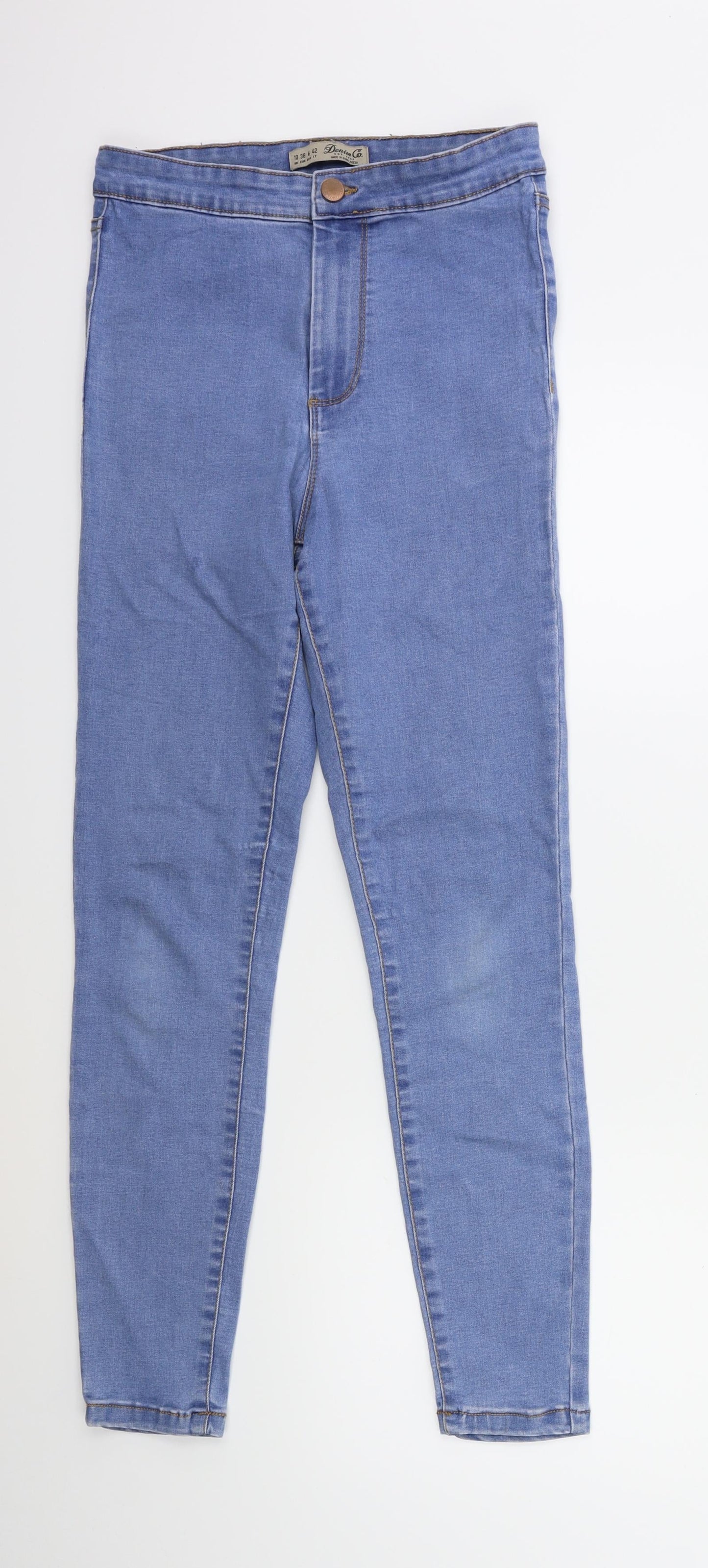 Denim & Co. Womens Blue  Denim Skinny Jeans Size 10 L27 in