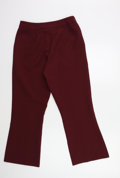 Womens UK Size 10 Topshop Regular Fit  Red Trousers