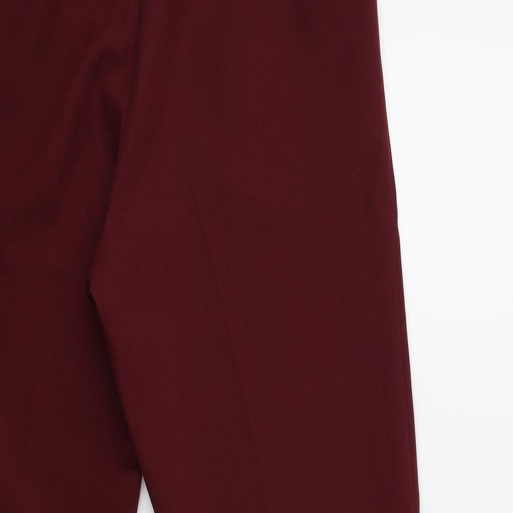 Womens UK Size 10 Topshop Regular Fit  Red Trousers