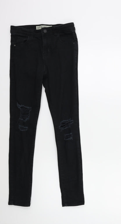 Denim & Co. Girls Black  Denim Skinny Jeans Size 10 Years