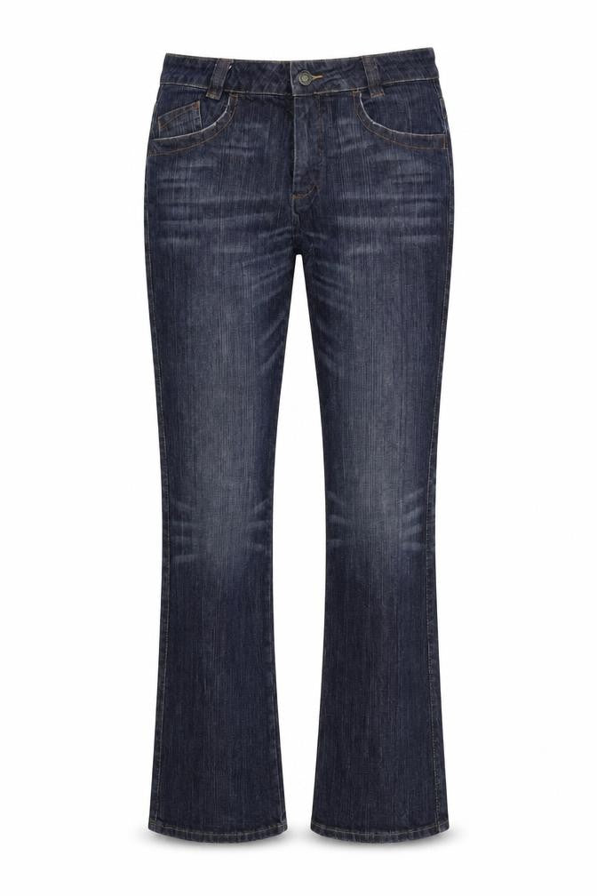 Front view of Love jeans women’s blue denim straight jeans, size UK 36, in, 30-inch leg