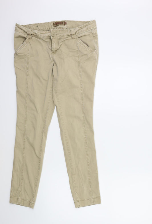New Look Womens Beige   Trousers  Size 12 L28 in