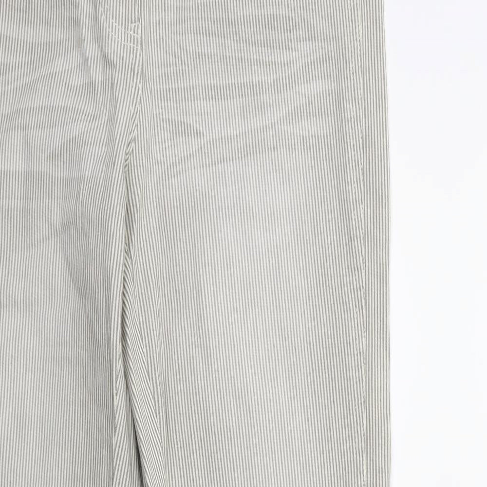 Womens UK Size 12 Preworn Regular Fit Straight Beige Jeans