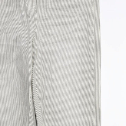 Womens UK Size 12 Preworn Regular Fit Straight Beige Jeans