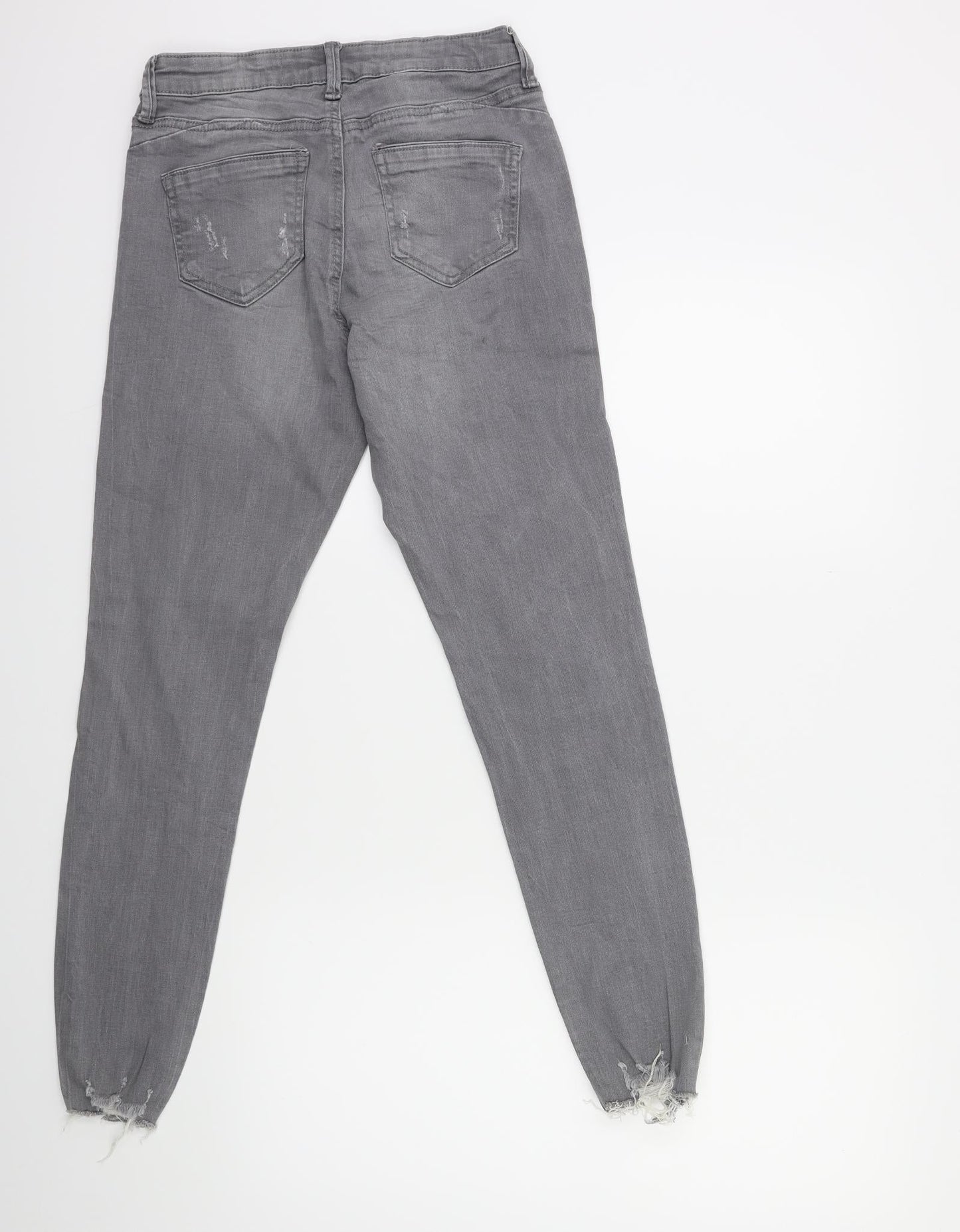 Denim & Co. Womens Grey  Denim Skinny Jeans Size 10 L27 in