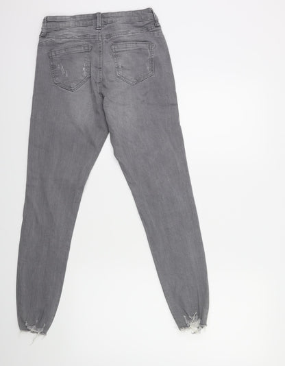 Denim & Co. Womens Grey  Denim Skinny Jeans Size 10 L27 in