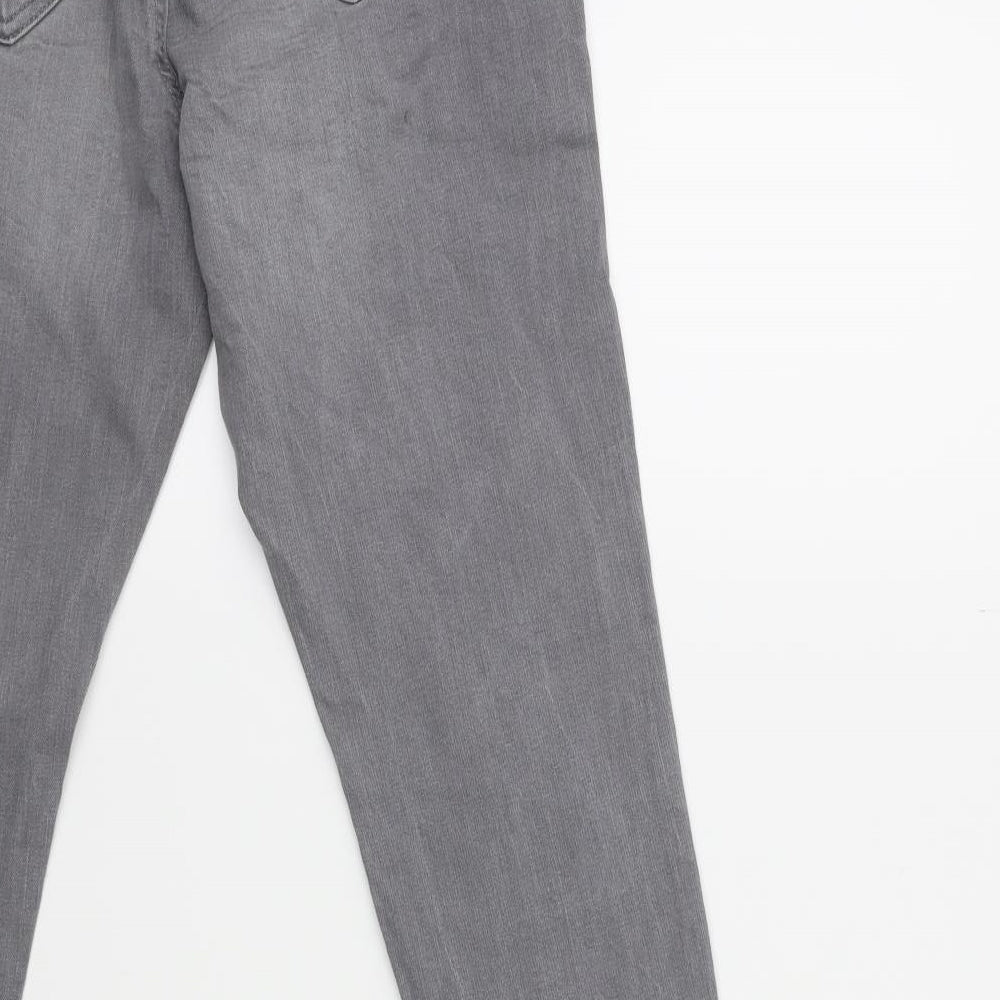Denim & Co. Womens Grey  Denim Skinny Jeans Size 10 L27 in