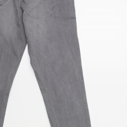 Denim & Co. Womens Grey  Denim Skinny Jeans Size 10 L27 in