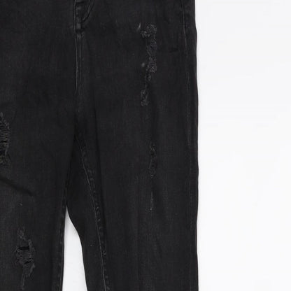 Womens UK Size 34 in RESERVED Regular Fit Skinny Black Jeans
