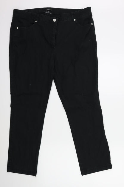 Damart Womens Black  Denim Skinny Jeans Size 38 in L27 in