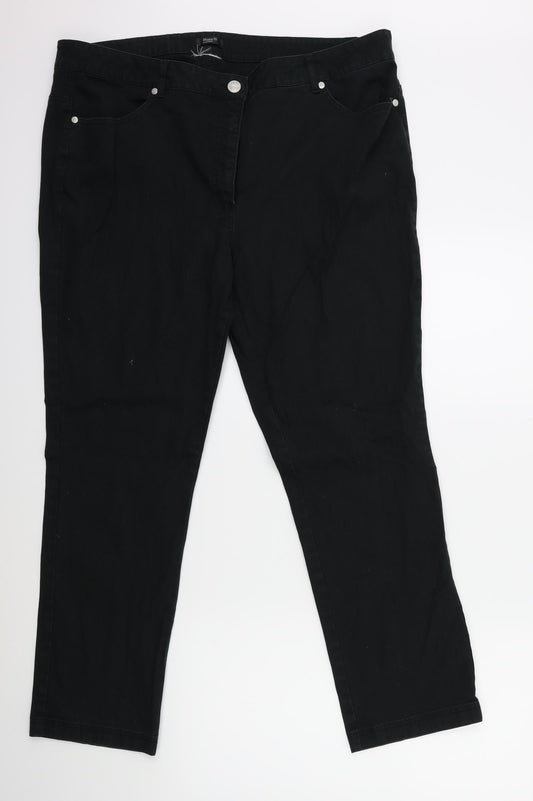 Damart Womens Black  Denim Skinny Jeans Size 38 in L27 in