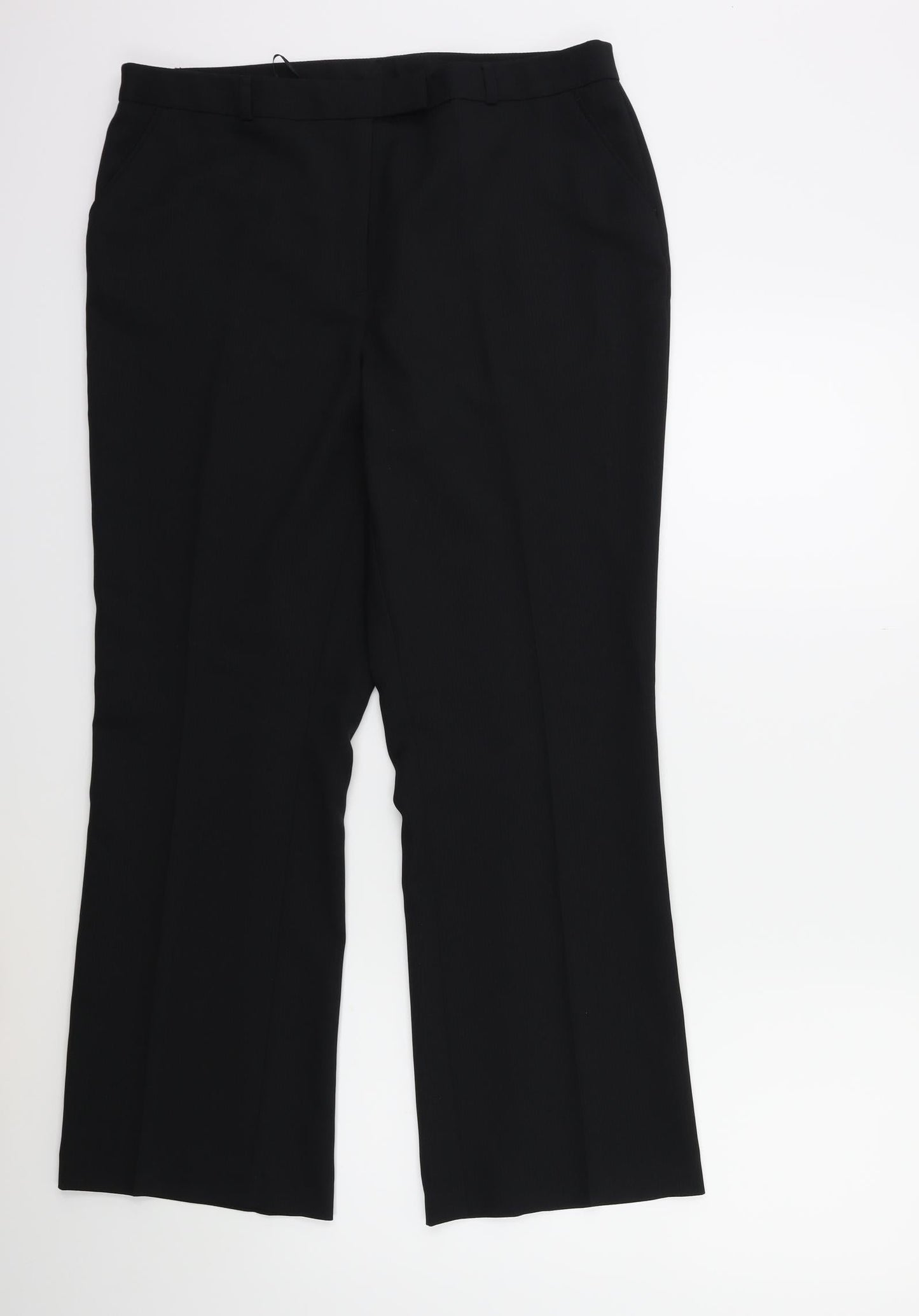 TU Womens Black   Trousers  Size 14 L28 in