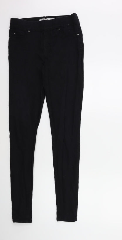 Denim & Co. Womens Black  Denim Jegging Jeans Size 10 L31 in