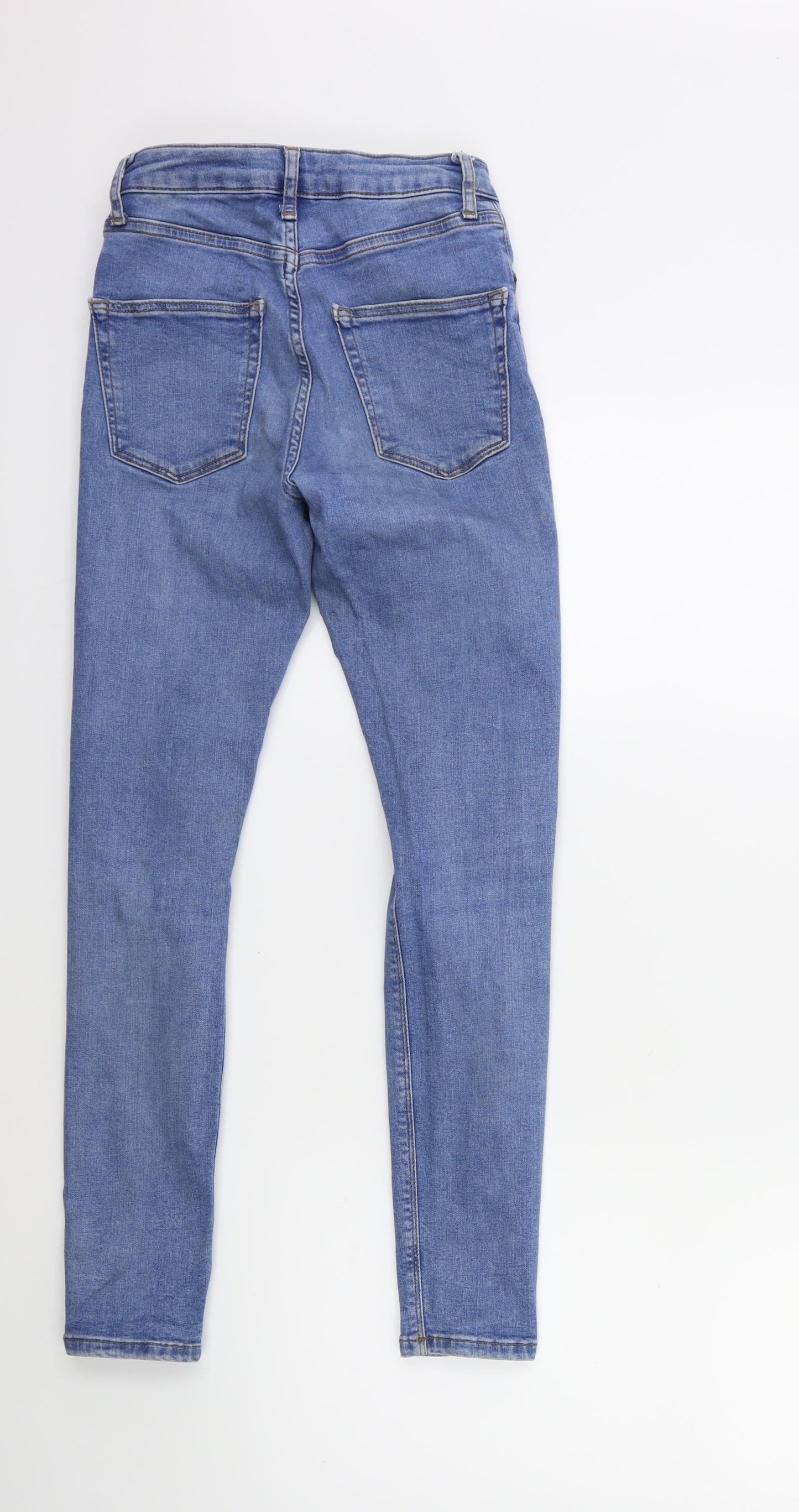 Topshop Womens Blue  Denim Skinny Jeans Size 25 in L28 in