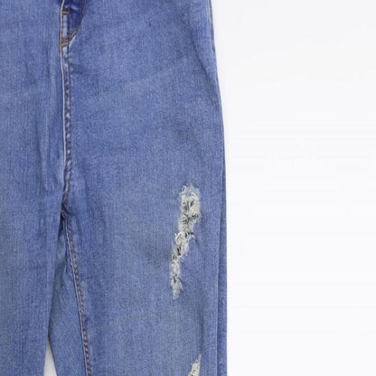 Topshop Womens Blue  Denim Skinny Jeans Size 25 in L28 in