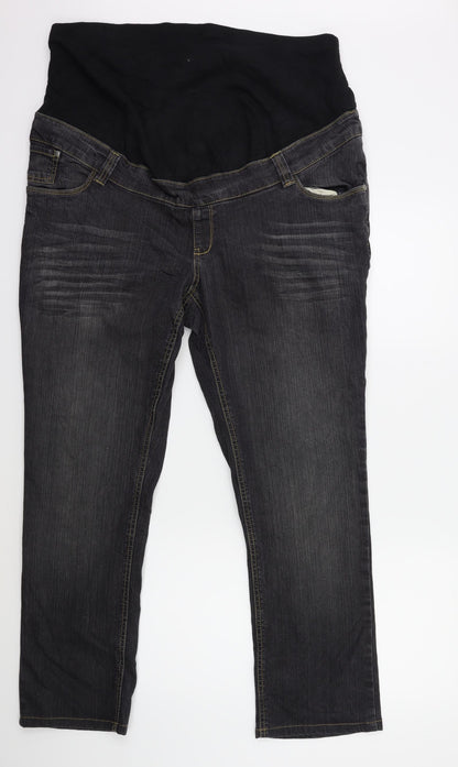 Womens UK Size 40 in Preworn Regular Fit Tapered Grey Jeans