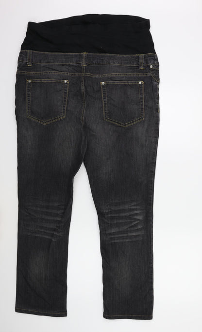 Womens UK Size 40 in Preworn Regular Fit Tapered Grey Jeans