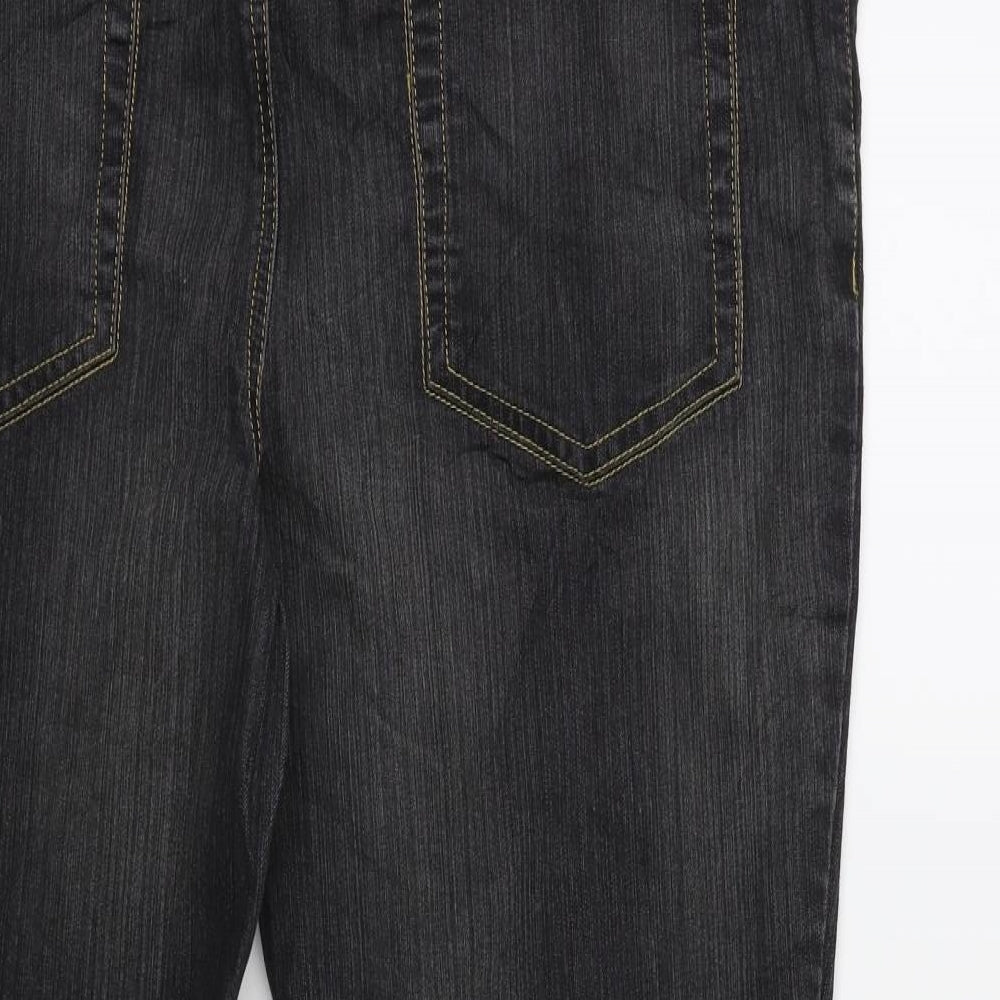 Womens UK Size 40 in Preworn Regular Fit Tapered Grey Jeans