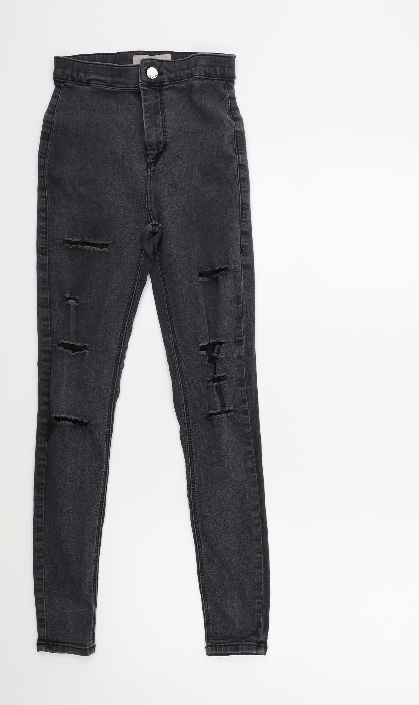 Topshop Womens Grey  Denim Skinny Jeans Size 23 in L27 in