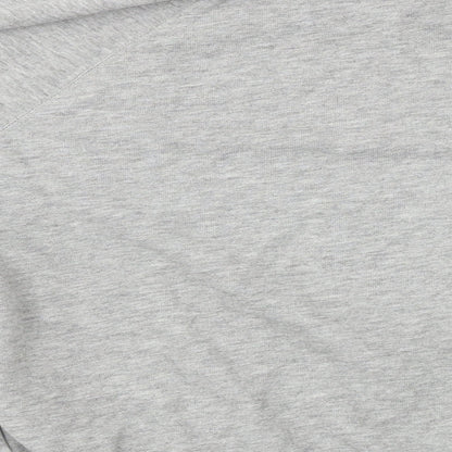 Brand and care label for H&M women’s grey jumper, size S