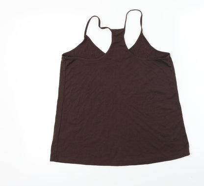 Womens UK Size 10 NEXT Brown Basic T-Shirt