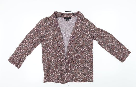Atmosphere  Womens Red Floral  Cardigan Jumper Size 10